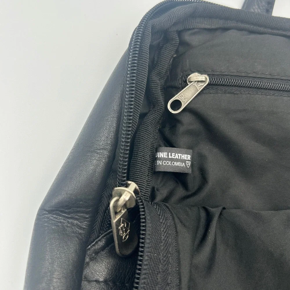 Unbranded Backpack Women Small Black Genuine Leather Colombia